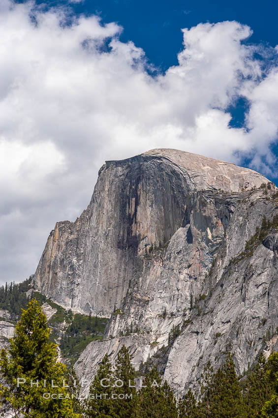 Half Dome, Yosemite National Park, Spring. California, USA, natural history stock photograph, photo id 09185