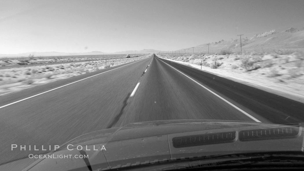 Hauling ass down highway 395.  Keep on truckin' baby., natural history stock photograph, photo id 23316