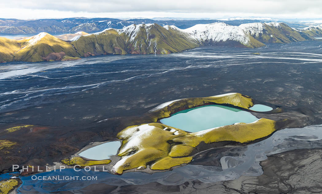 Highlands of Southern Iceland, Aerial View., natural history stock photograph, photo id 35790