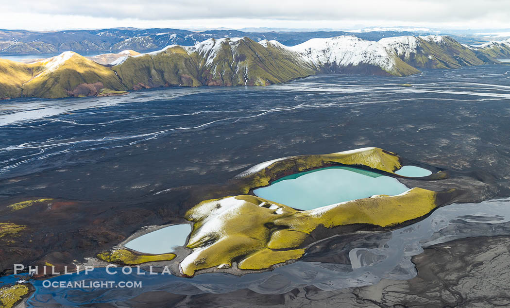 Highlands of Southern Iceland, Aerial View., natural history stock photograph, photo id 35790