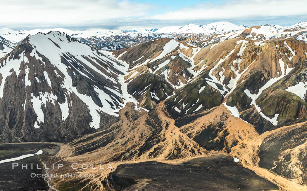 Highlands of Southern Iceland, Aerial View., natural history stock photograph, photo id 35776