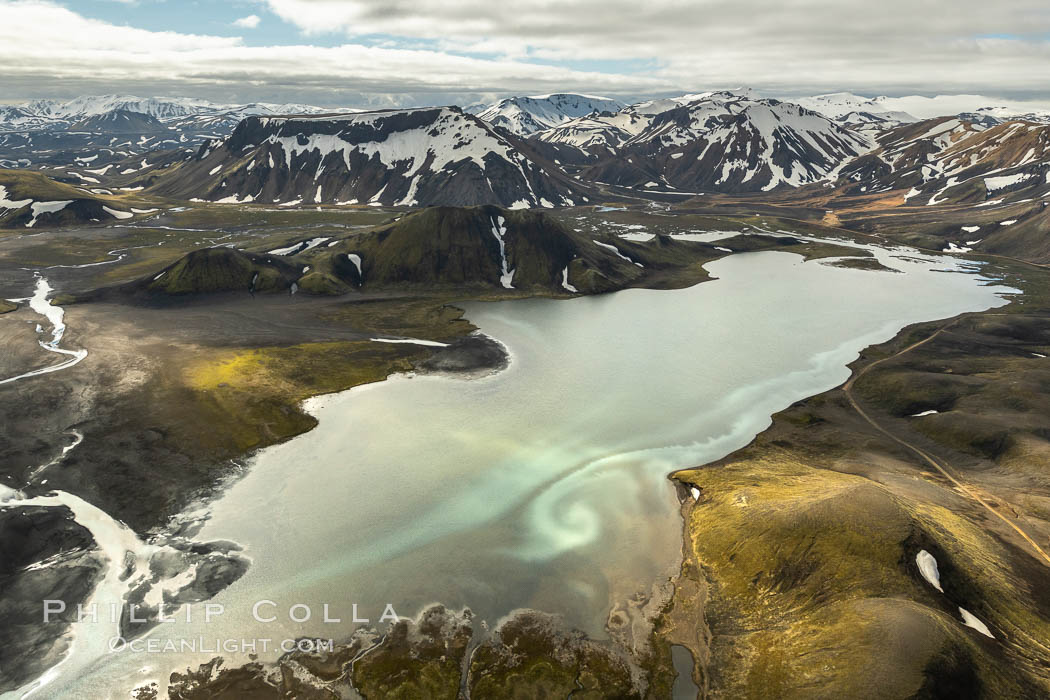 Highlands of Southern Iceland, Aerial View., natural history stock photograph, photo id 35767