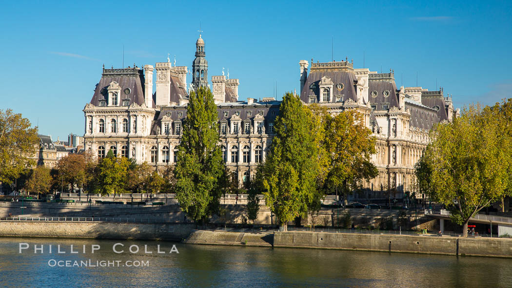 Hotel de Ville.  The Hotel de Ville in Paris, France, is the building housing the City of Paris's administration. Standing on the place de l'Hotel de Ville (formerly the place de Greve) in the city's IVe arrondissement, it has been the location of the municipality of Paris since 1357., natural history stock photograph, photo id 28169