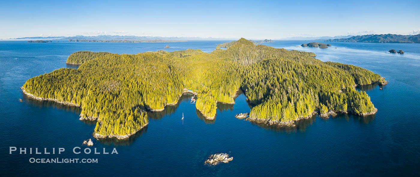 Hurst Island and Gods Pocket Provincial Park, aerial photo., natural history stock photograph, photo id 35546