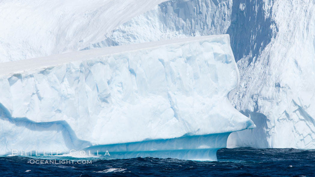 Iceberg detail, at sea among the South Orkney Islands. Coronation Island, Southern Ocean, natural history stock photograph, photo id 24939