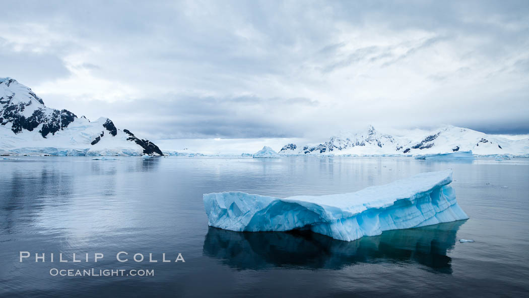 Icebergs in Paradise Bay, sculpted by water and time, Antarctica., natural history stock photograph, photo id 25657
