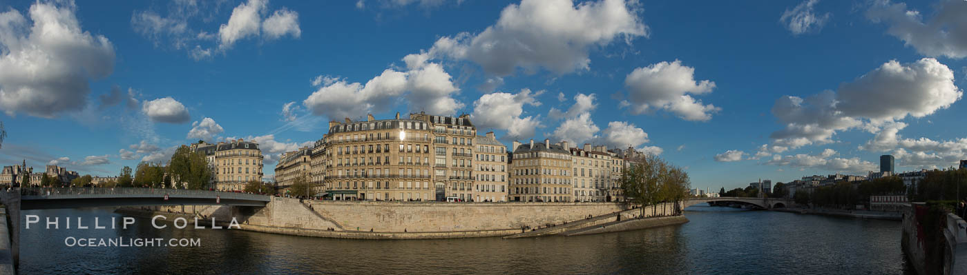 Ile Saint-Louis, is one of two natural islands in the Seine river, in Paris, France. The island is named after King Louis IX of France (Saint Louis). The island is connected to the rest of Paris by bridges to both banks of the river and by the Pont Saint Louis to the Ile de la Cite., natural history stock photograph, photo id 28189