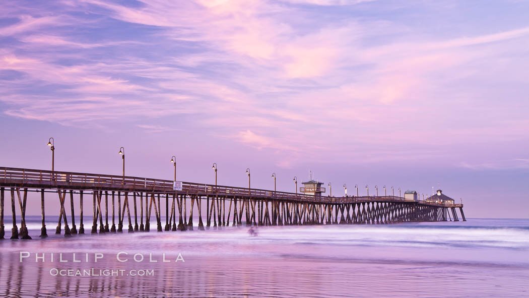 Imperial Beach pier at sunrise, California, 27410