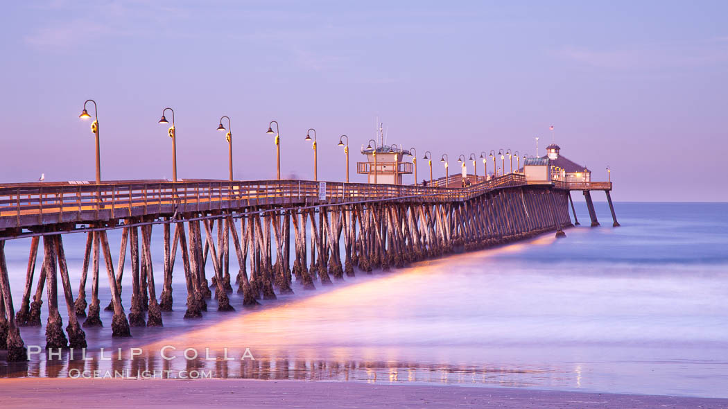 Imperial Beach pier at sunrise, California, USA, natural history stock photograph, photo id 27408