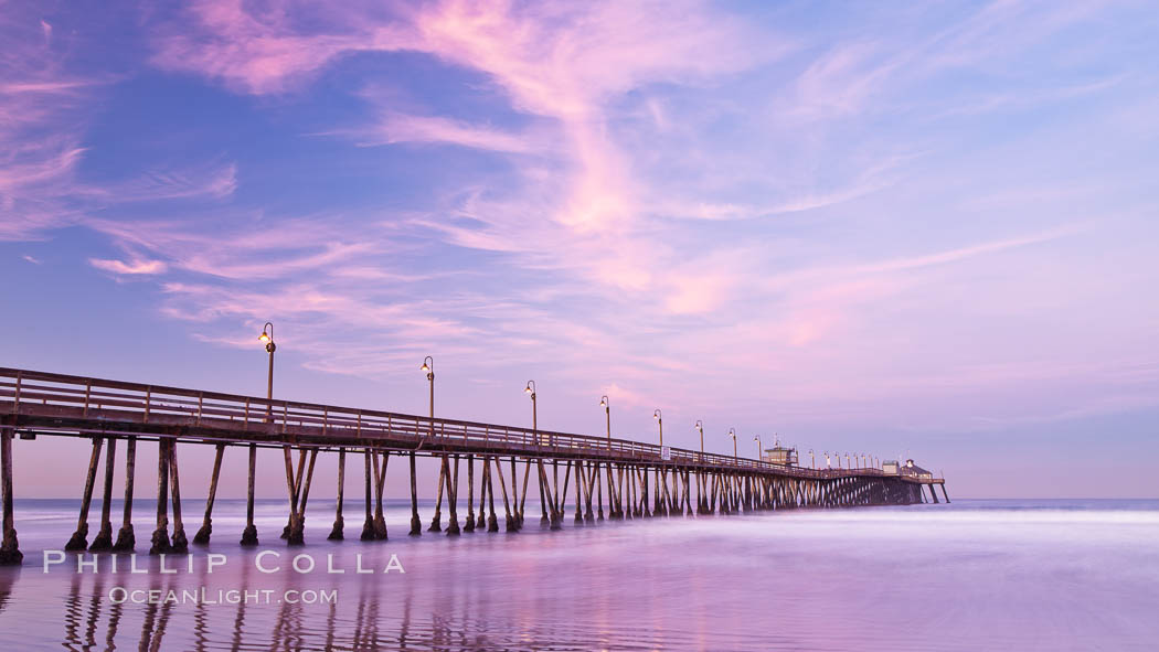 Imperial Beach pier at sunrise, California, USA, natural history stock photograph, photo id 27409