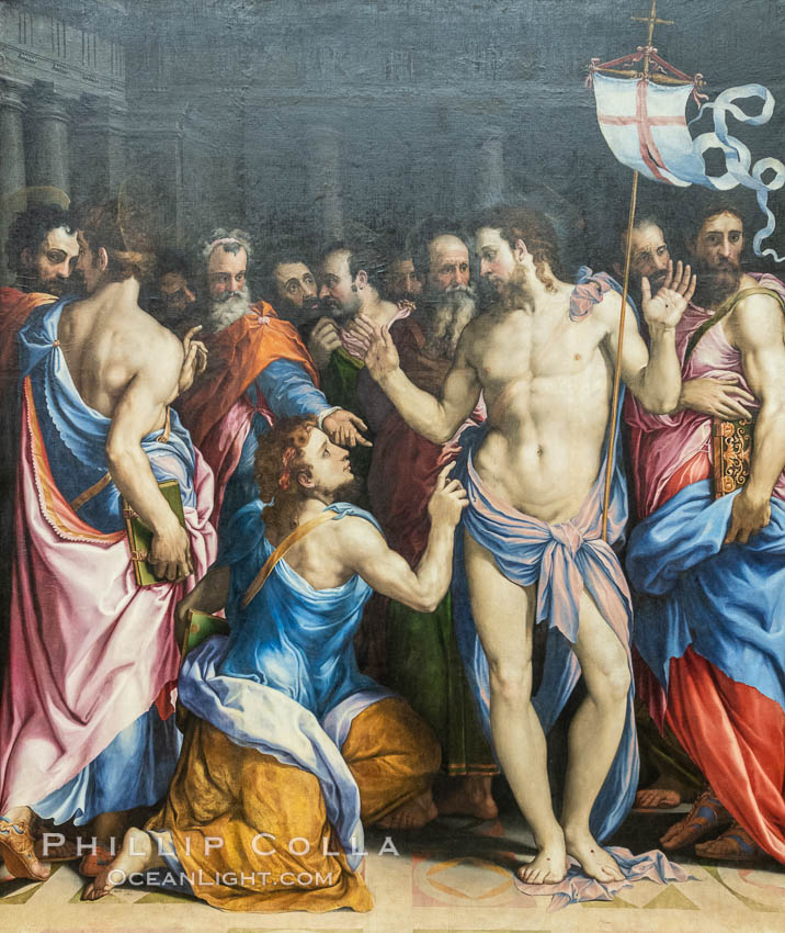 The Incredulity of Saint Thomas, Salviati, Mus�e du Louvre. Musee du Louvre, Paris, France, natural history stock photograph, photo id 35700