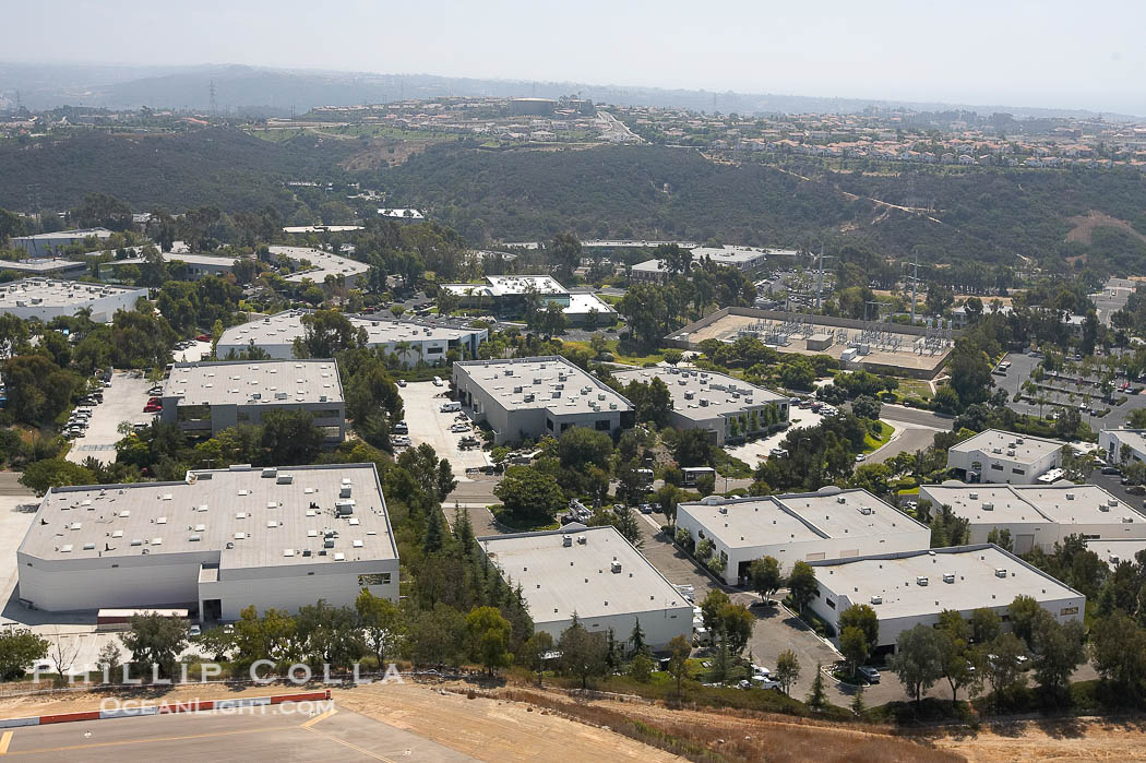 Industrial buildings and warehouses, near Palomar McClellan airport., natural history stock photograph, photo id 21335