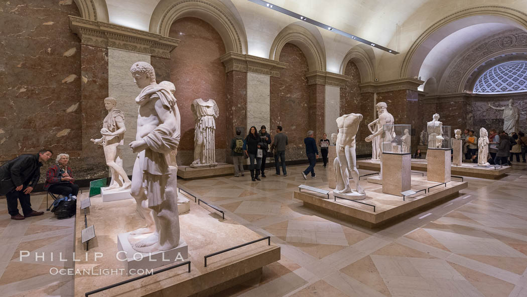 Inside the Louvre Museum, Paris. Musee du Louvre, France, natural history stock photograph, photo id 28098