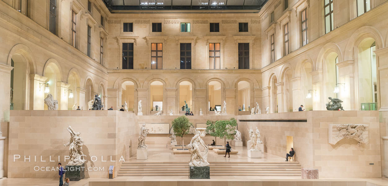 Inside the Louvre Museum, Paris. Musee du Louvre, France, natural history stock photograph, photo id 28092