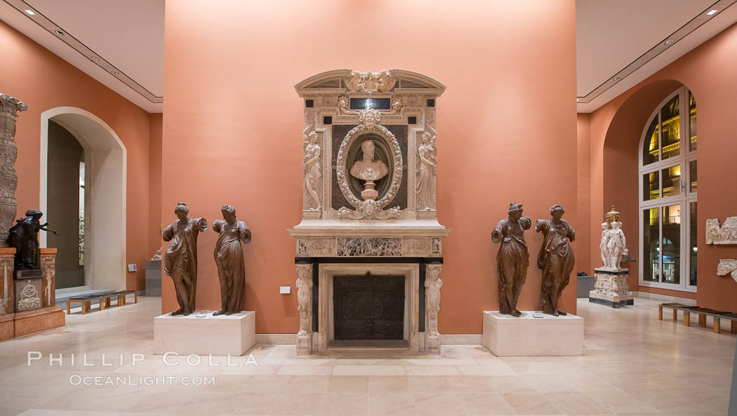 Inside the Louvre Museum, Paris. Musee du Louvre, France, natural history stock photograph, photo id 28104