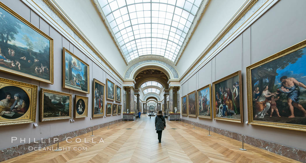 Leaving the Louvre Museum, evening, Paris. Musee du Louvre, France, natural history stock photograph, photo id 28111