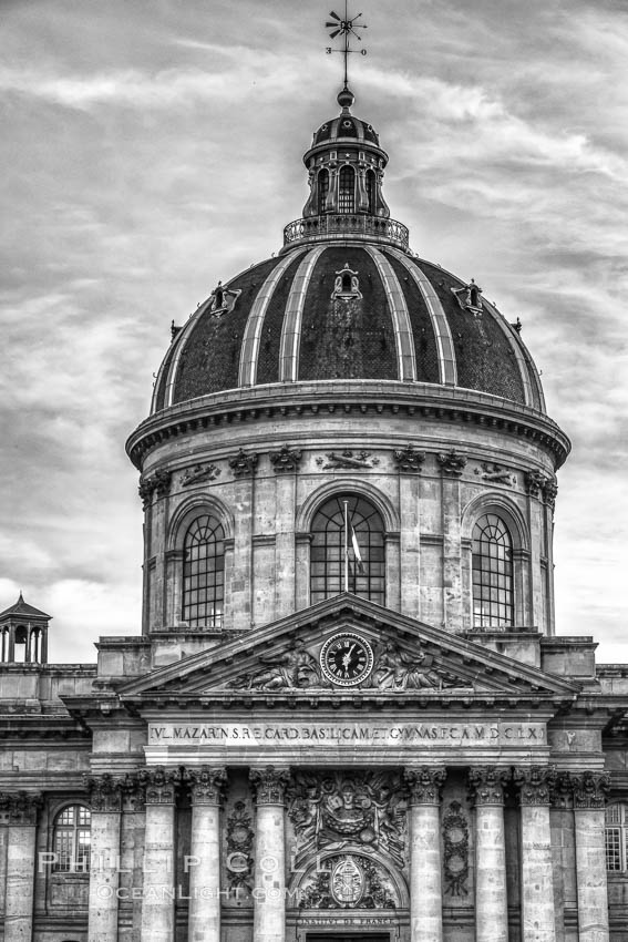 Institut de France. The Institut de France is a French learned society, grouping five academies, the most famous of which is the Academie francaise. Paris, natural history stock photograph, photo id 28240