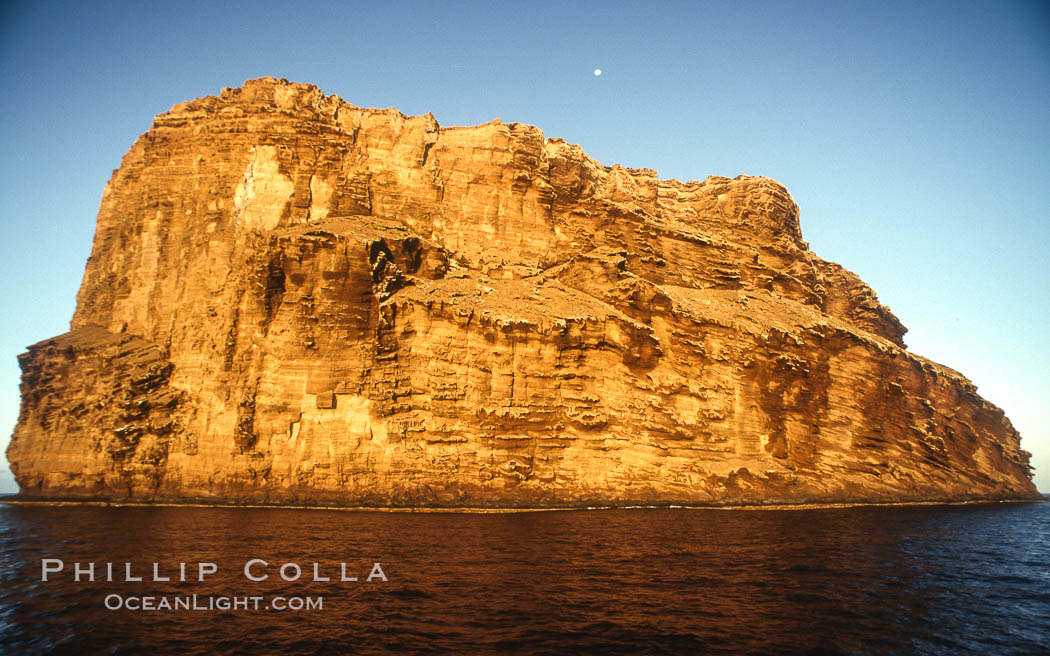 Isla Afuera, morning light. Guadalupe Island (Isla Guadalupe), Baja California, Mexico, natural history stock photograph, photo id 02378