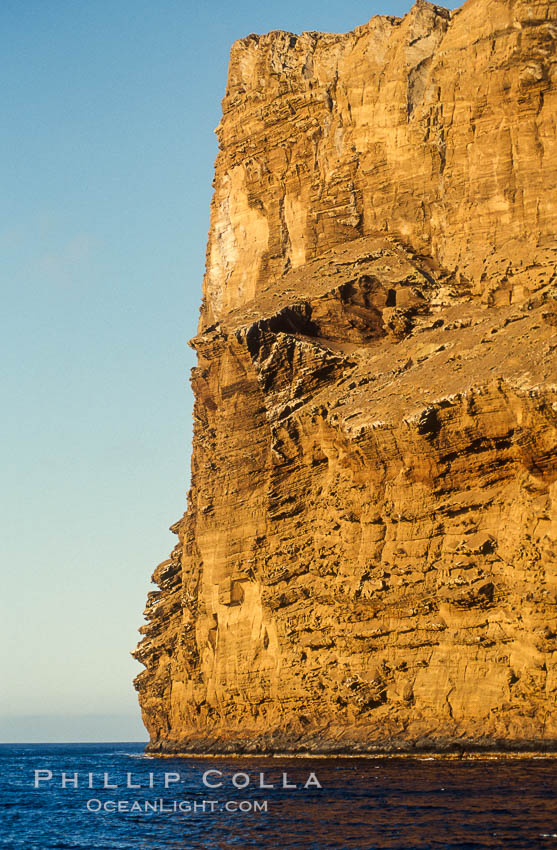 East face of Isla Afuera. Guadalupe Island (Isla Guadalupe), Baja California, Mexico, natural history stock photograph, photo id 06155