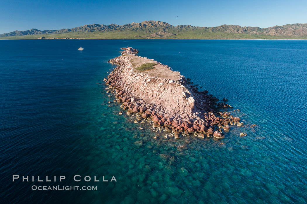 Isla Cayo, Aerial Photo, Sea of Cortez, Baja California. Mexico, natural history stock photograph, photo id 33747