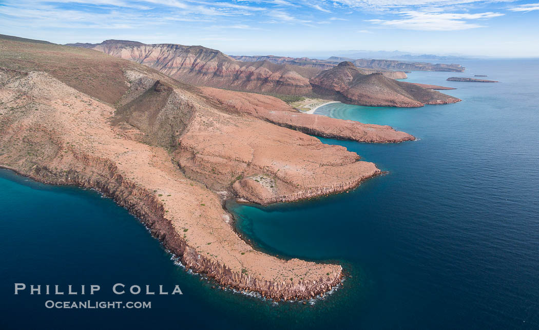 Isla Espiritu Santo, El Manglecito and Las Calaveritas, Aerial Photo., natural history stock photograph, photo id 32464