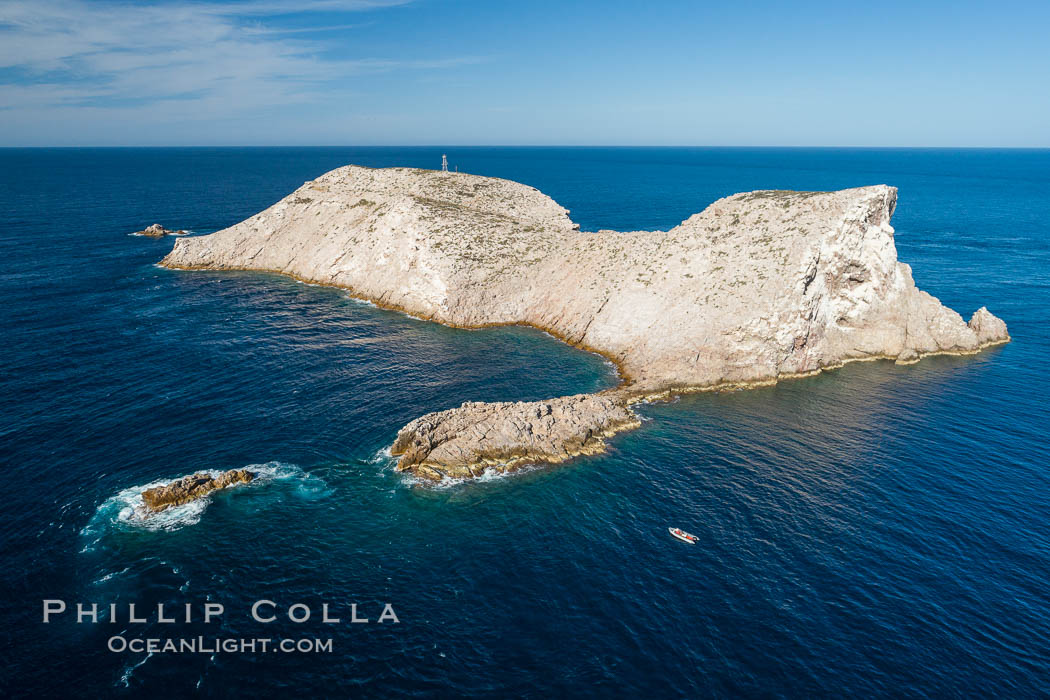 Isla Las Animas, aerial photo, Sea of Cortez. Baja California, Mexico, natural history stock photograph, photo id 33677