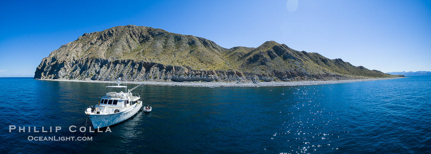 Isla San Diego, aerial photo, Sea of Cortez., natural history stock photograph, photo id 32427