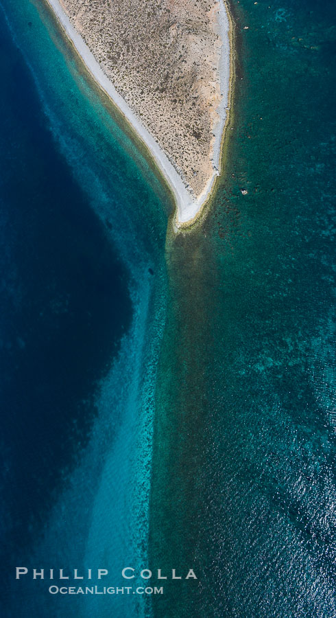 Isla San Diego, aerial photo, Sea of Cortez., natural history stock photograph, photo id 32429