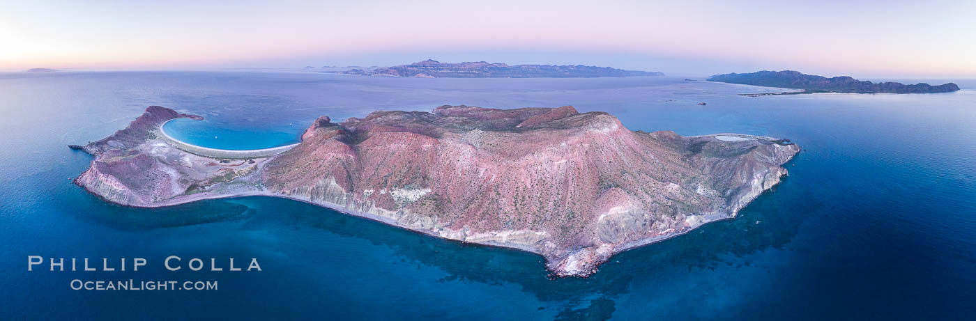 Isla San Francisquito, San Francisco Island, aerial photo, Sea of Cortez., natural history stock photograph, photo id 37350