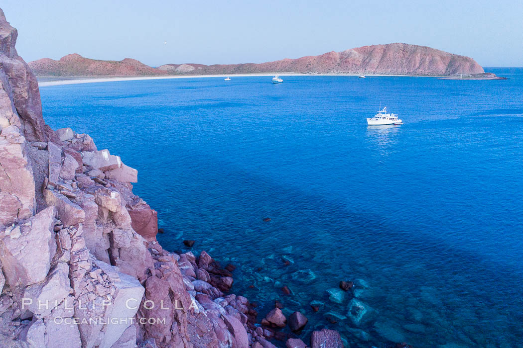 Isla San Francisquito, San Francisco Island, aerial photo, Sea of Cortez., natural history stock photograph, photo id 37339