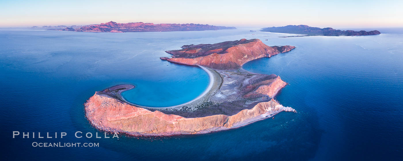 Isla San Francisquito, San Francisco Island, aerial photo, Sea of Cortez., natural history stock photograph, photo id 37349