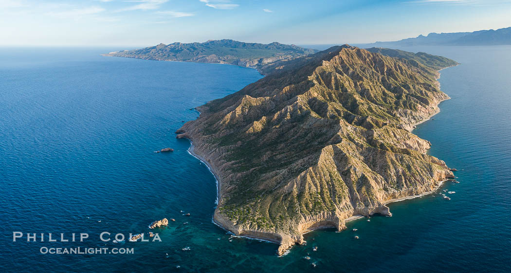 Isla San Jose, Aerial Photo, Sea of Cortez., natural history stock photograph, photo id 37330