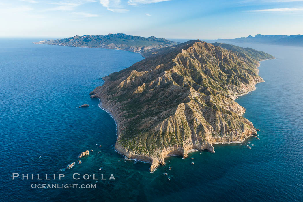 Isla San Jose, Aerial Photo, Sea of Cortez. Baja California, Mexico, natural history stock photograph, photo id 33619