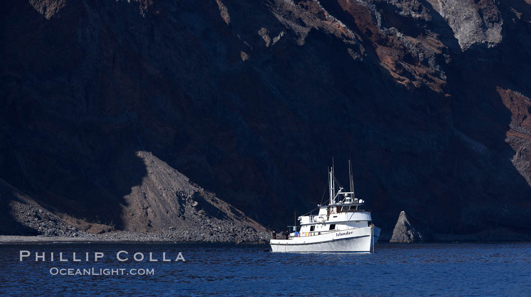 M/V Islander, anchored at Guadalupe Island. Guadalupe Island (Isla Guadalupe), Baja California, Mexico, natural history stock photograph, photo id 21408