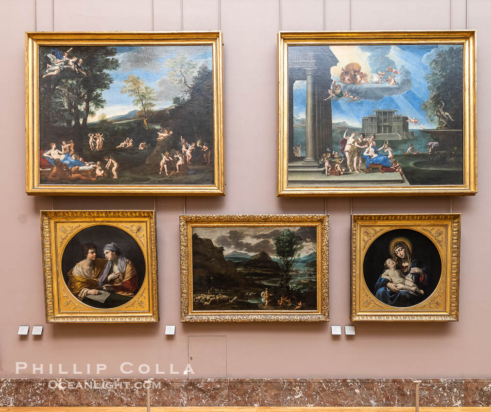 Italian Gallery artwork, Musee du Louvre., natural history stock photograph, photo id 35711