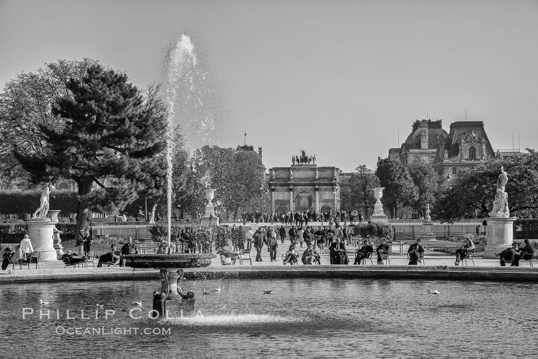 Jardin des Tuileries. The Tuileries Garden is a public garden located between the Louvre Museum and the Place de la Concorde in the 1st arrondissement of Paris. created by Catherine de Medicis as the garden of the Tuileries Palace in 1564. France, natural history stock photograph, photo id 28229