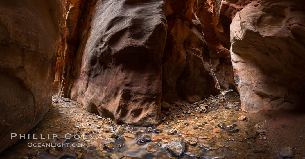 Kanarra Creek Canyon, Utah. Kanarraville, USA, natural history stock photograph, photo id 32636