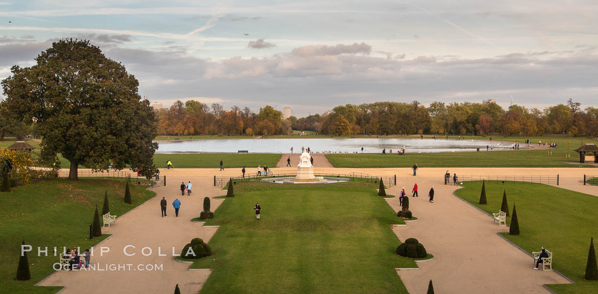 Kensington Park viewed from Kensington Palace., natural history stock photograph, photo id 28295