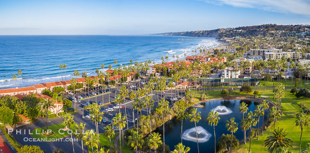 La Jolla Beach and Tennis Club, and La Jolla Shores beach, aerial photo., natural history stock photograph, photo id 38195