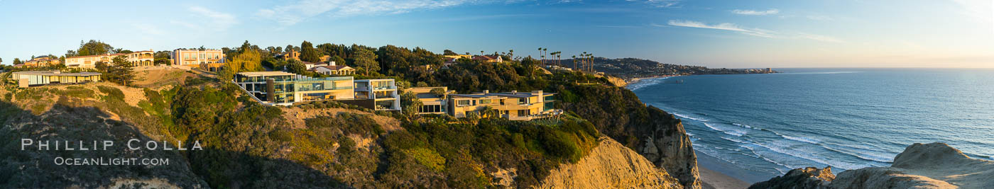 La Jolla homes overlooking the Pacific Ocean, above Black's Beach. California, USA, natural history stock photograph, photo id 29176