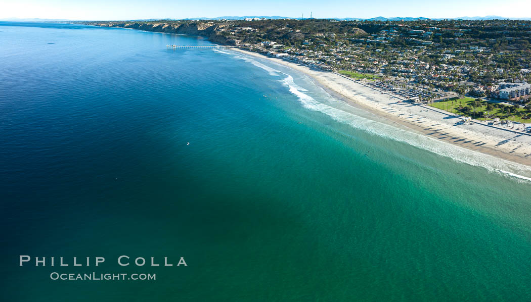 La Jolla Shores Beach and La Jolla Submarine Canyon, aerial photo