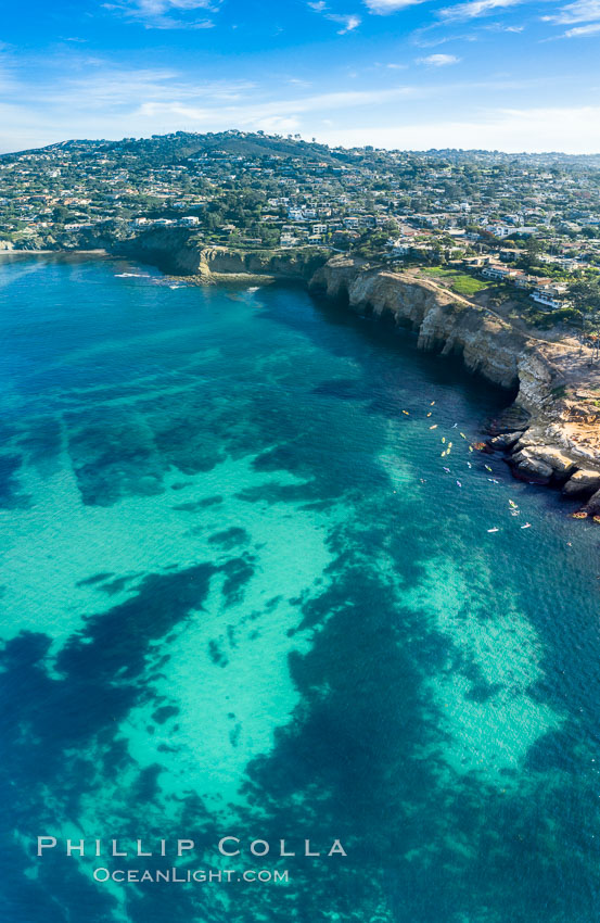 La Jolla Underwater Park visible at Extreme Low Tide, La Jolla, California. USA, natural history stock photograph, photo id 38008