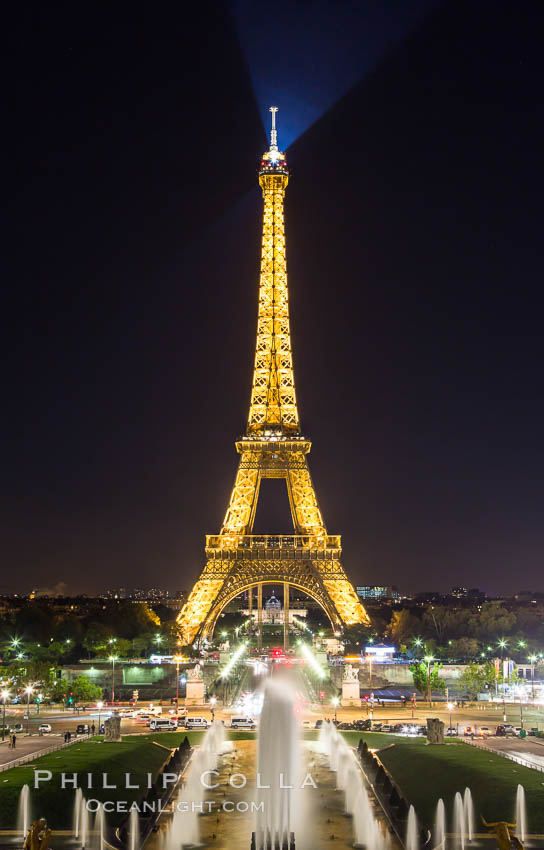 La Tour Eiffel. The Eiffel Tower is an iron lattice tower located on the Champ de Mars in Paris, named after the engineer Gustave Eiffel, who designed the tower in 1889 as the entrance arch to the 1889 World's Fair. The Eiffel tower is the tallest structure in Paris and the most-visited paid monument in the world. France, natural history stock photograph, photo id 28166