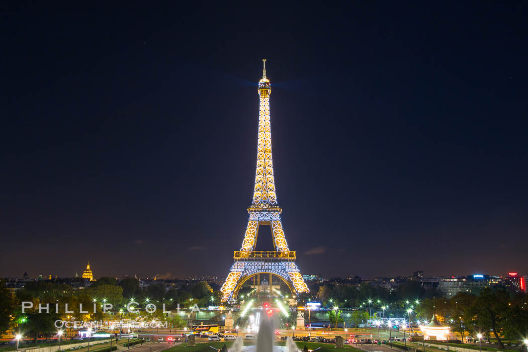 La Tour Eiffel. The Eiffel Tower is an iron lattice tower located on the Champ de Mars in Paris, named after the engineer Gustave Eiffel, who designed the tower in 1889 as the entrance arch to the 1889 World's Fair. The Eiffel tower is the tallest structure in Paris and the most-visited paid monument in the world. France, natural history stock photograph, photo id 28167