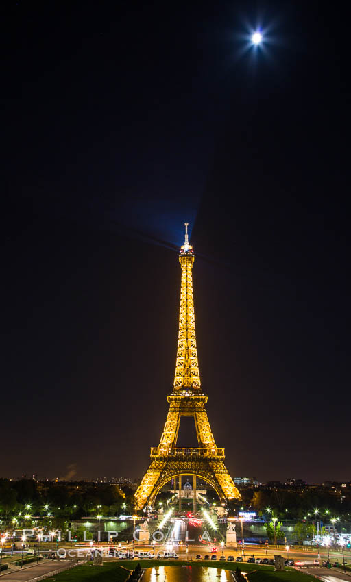 La Tour Eiffel. The Eiffel Tower is an iron lattice tower located on the Champ de Mars in Paris, named after the engineer Gustave Eiffel, who designed the tower in 1889 as the entrance arch to the 1889 World's Fair. The Eiffel tower is the tallest structure in Paris and the most-visited paid monument in the world. France, natural history stock photograph, photo id 28165