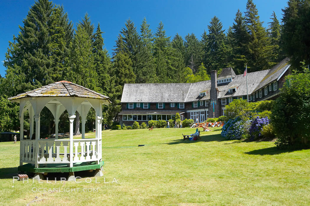 Lake Quinalt Lodge. Olympic National Park, Washington, USA, natural history stock photograph, photo id 13799