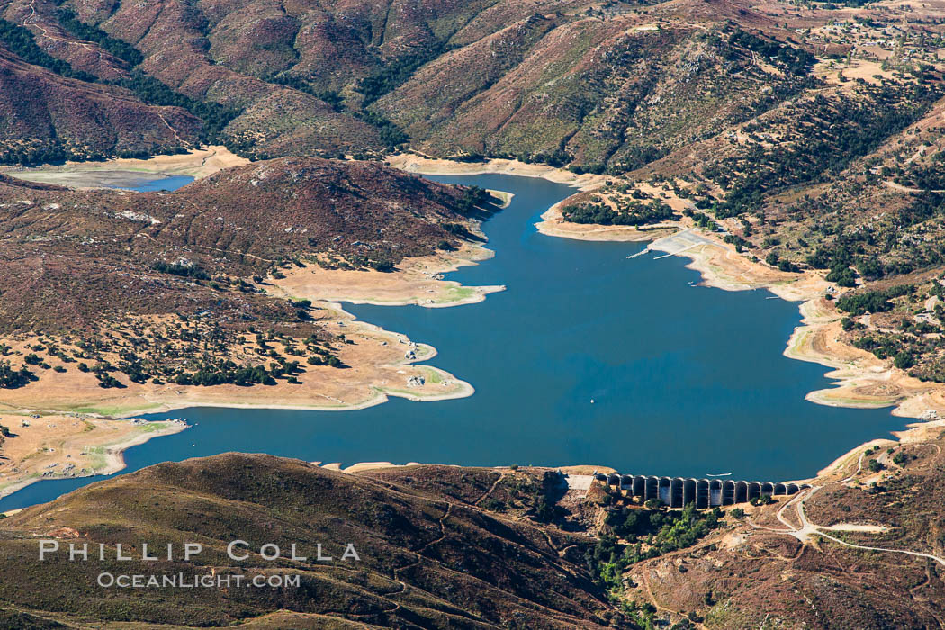 Lake Sutherland, in San Diego east county, viewed from the northeast. California, USA, natural history stock photograph, photo id 27947