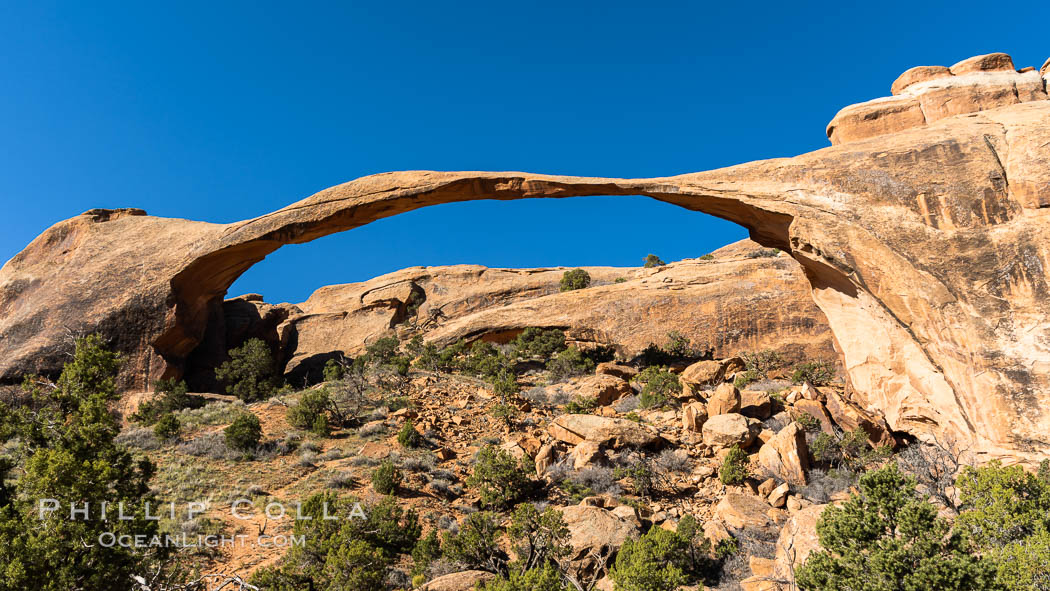 Landscape Arch, Arches National Park. Utah, USA, natural history stock photograph, photo id 37864
