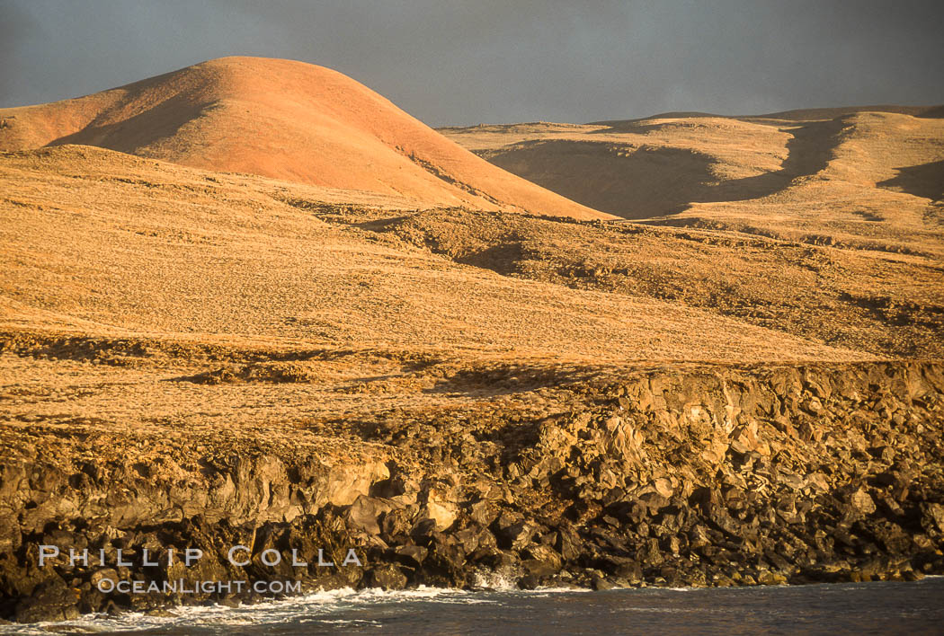 Landscape, Southern end of Guadalupe island, Mexico. Guadalupe Island (Isla Guadalupe), Baja California, natural history stock photograph, photo id 36138