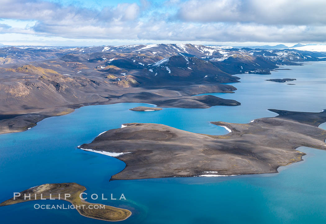 Langisjor Iceland, Aerial View., natural history stock photograph, photo id 35789